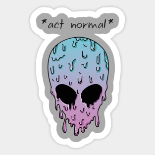 act normal ufo Sticker